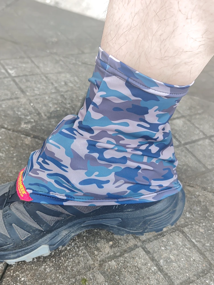 Trail Running Shoes Gaiter, Lightweight and Breathable, Blue Camo