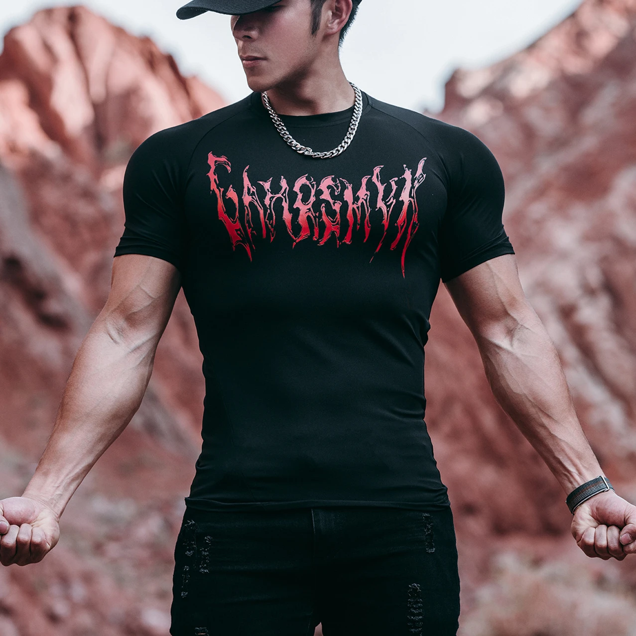 

New Summer Sports Men T Shirts Fitness Training Tops Quick Drying Breathable Outdoor Exercise Muscle Short Sleeves Tee Clothing