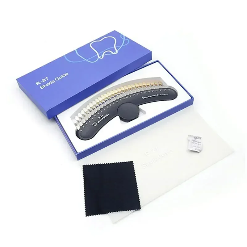 Dental Dental Color Comparison Board 3D Resin Color Comparison Whitening Oral Porcelain Tooth Color Scale Board Compar
