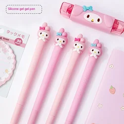 Sanliou Neutral Pen Melody Kitty Cat Corner Cartoon High Beauty Primary School Lovely Silicone Black Water Pen Stu Stationery