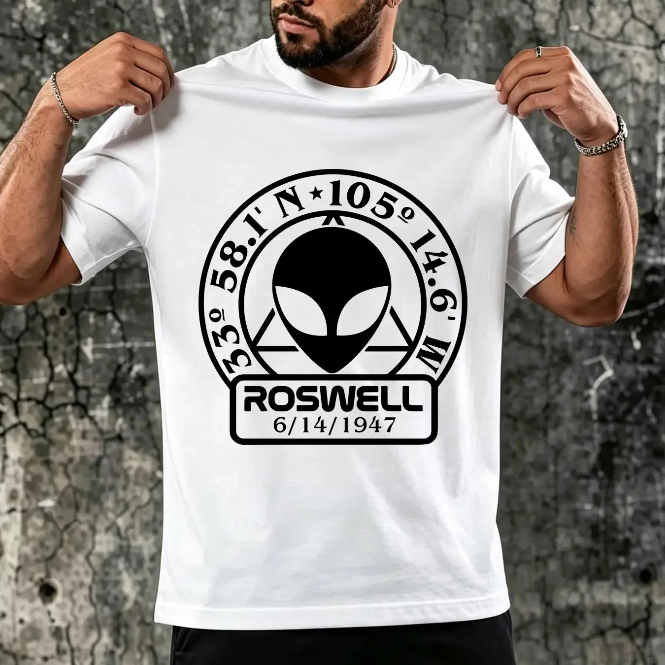 washed T Shirt Roswell Ufo Sighting long or short sleeves vintage Washed Soft Stretched Versatile Unisex fashion Comfortable