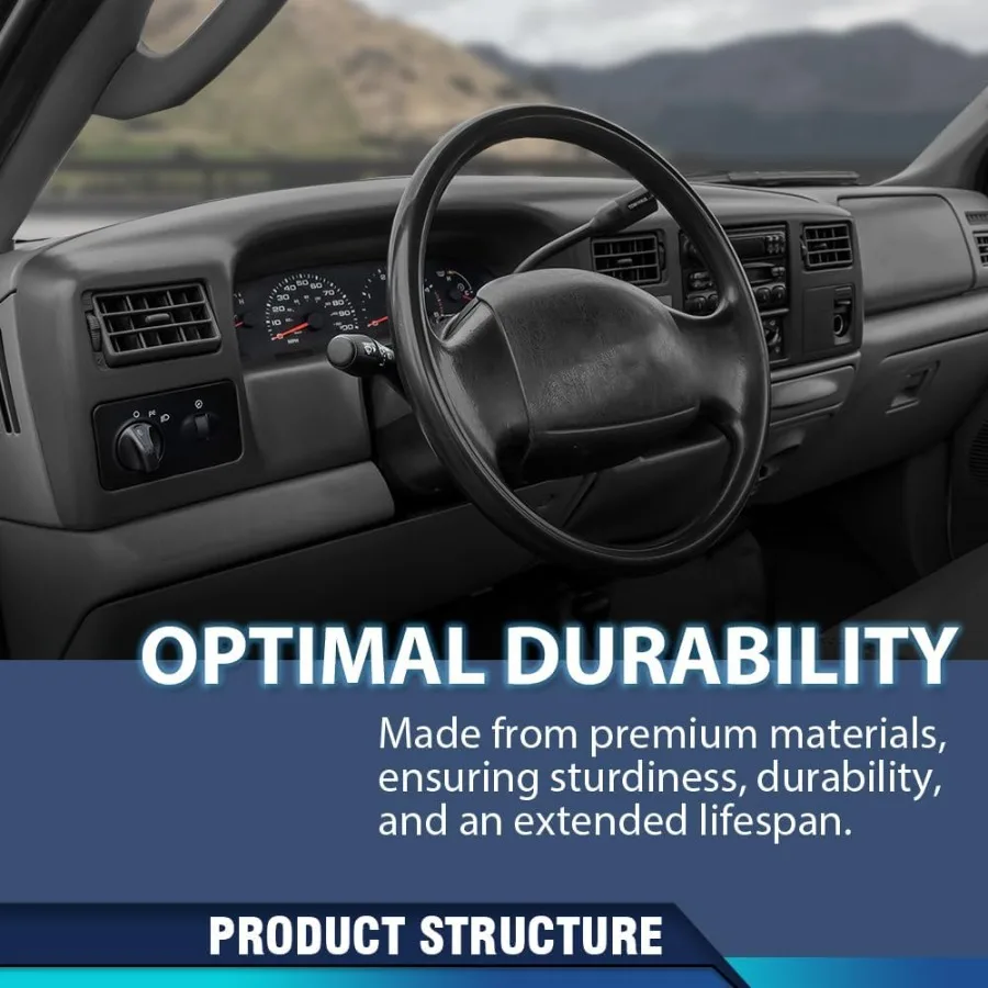 لوحة إطار عنقودية باللون الرمادي الداكن مع فتحة تبديل 4x4 لسيارة Ford F250 F350 Super Duty 19992004 الداخلية Dashboa #3