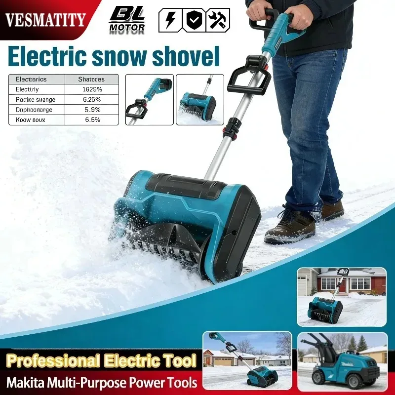 Cordless Electric Snow Remover Foldable Snow Shovel Blower For Quick Sidewalk And Driveway Snow Clearing For 18V Bettery
