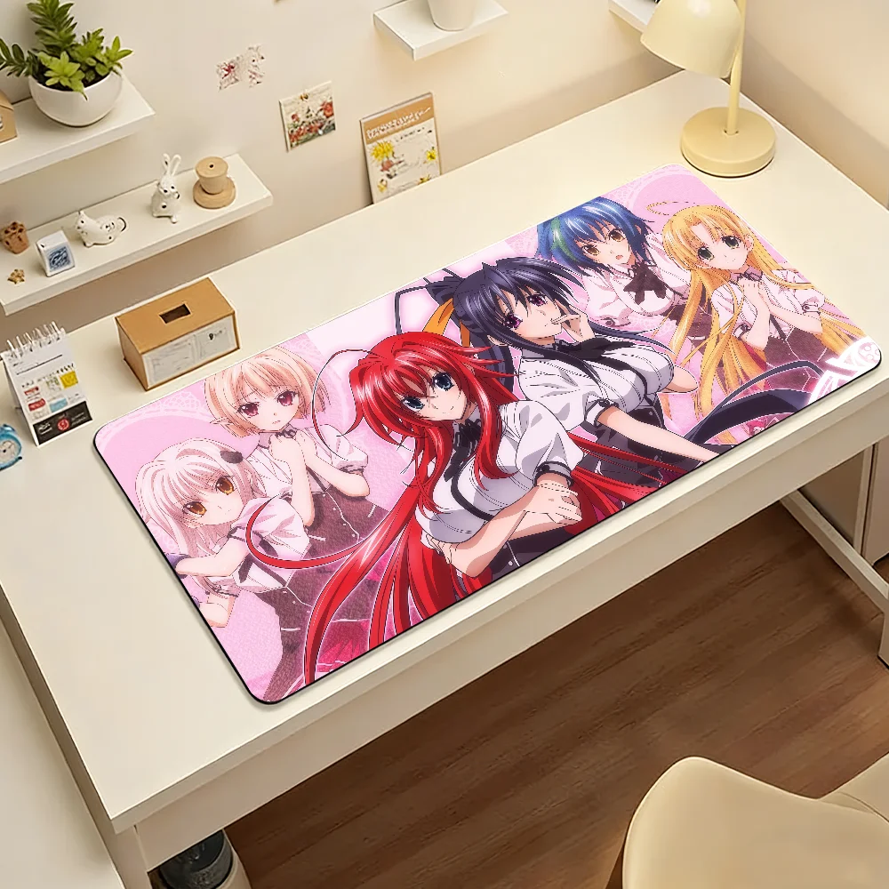 High School DxD Animation Large Gaming Desk Mat Mouse Pad Non-Slip Keyboard Tray Laptop Office Computer Accessories Decor Speed