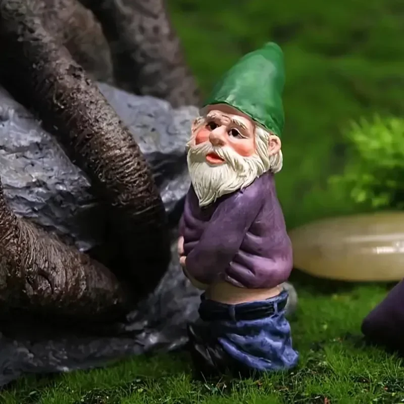 4szt Creative Gnome Dwarf Art Sculptures Drunk Gnomes Fairy Garden Ornaments Landscape Outdoor Figurine Ornament *