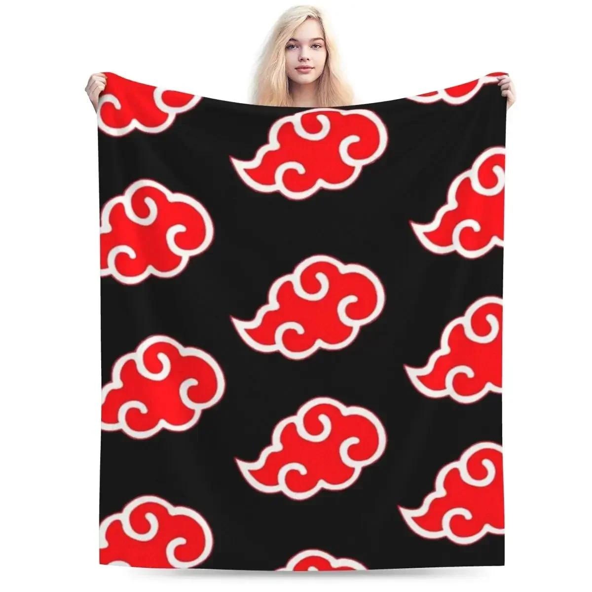 

Japan Anime Blue Clouds Akatsuki Neji Blanket Soft Warm Flannel Throw Blanket Bedspread for Bed Living room Picnic Home Couch