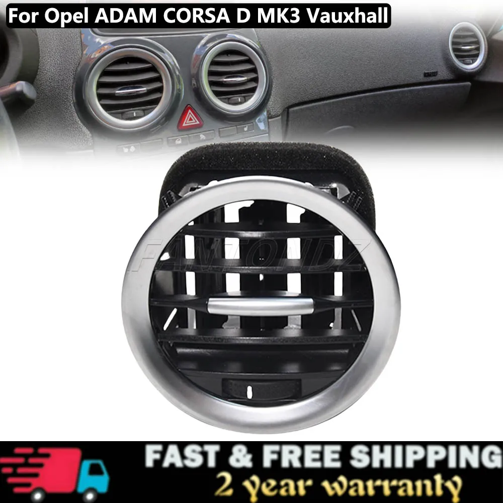 

Chrome Air Vent Grille for Opel Corsa D Adam 2201099 13417363 13365420 Car Interior Dashboard Air Air conditioner Outlet