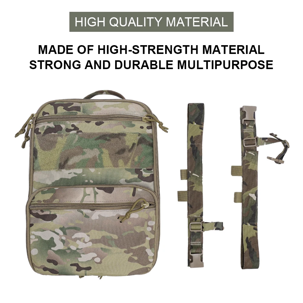 Taktischer Flatpack MOLLE Rucksack Erweiterbare Tasche DIY Klettverschluss Rucksack Integrieren mit Jagdweste Plattenträger Micro Chest Rig – Detail 4