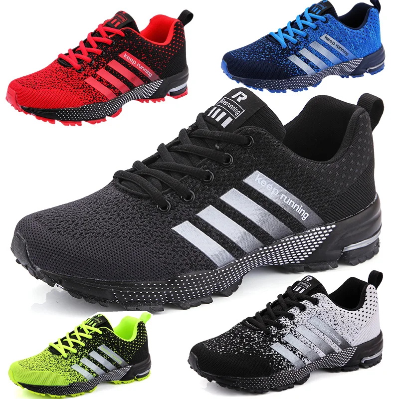 Chaussures de sport décontractées légères plates pour hommes, chaussures de course pour hommes en plein air à la mode, grande size40-48 de marche