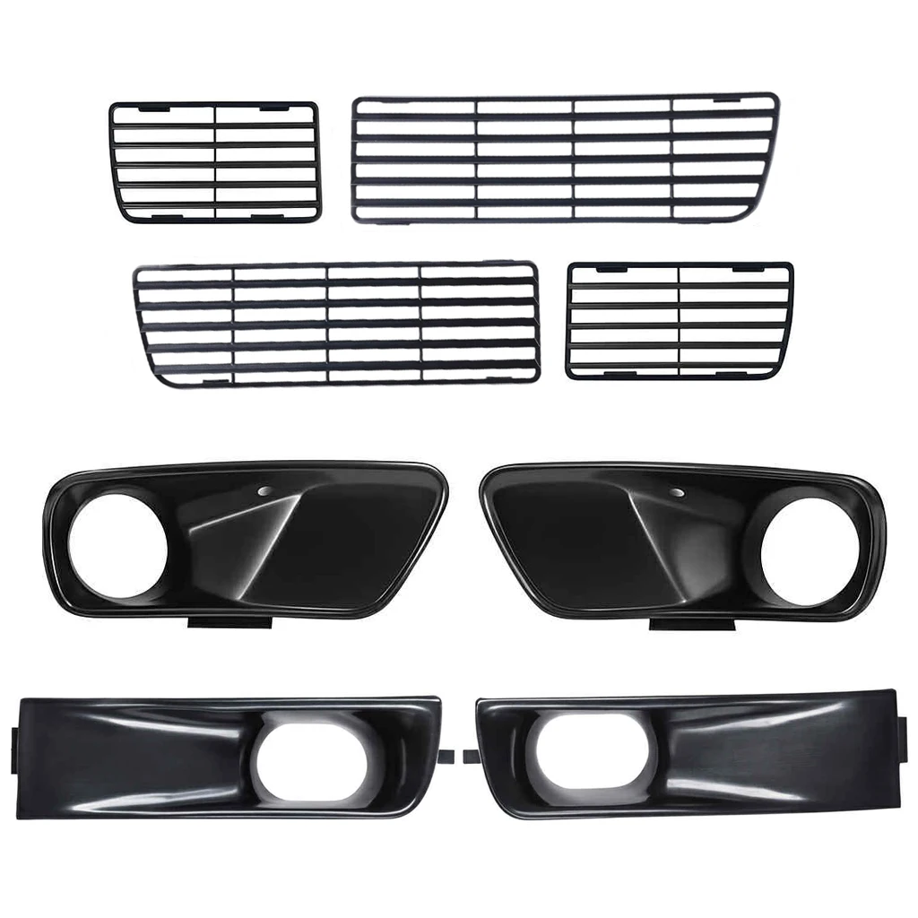 أنيقة سهلة التركيب الجبهة العلوي والسفلي مدخل هواء تنفيس عاكس مؤشر غطاء مصبغة 8 قطعة ل EURO الوفير VW MK3 جولف GTI VR6 #1