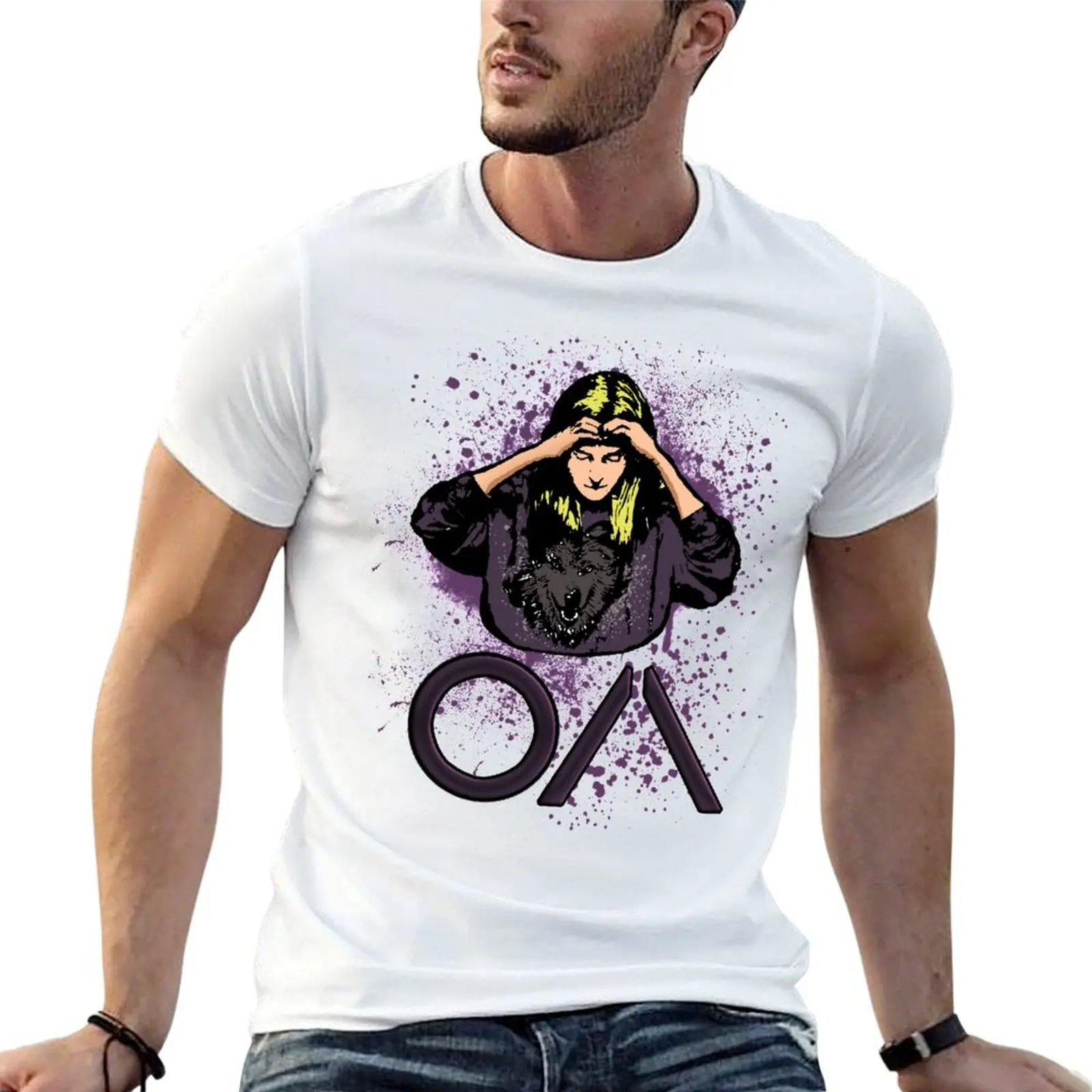 The OA Splatter T-Shirt Casual Light Summer Short Sleeve Top