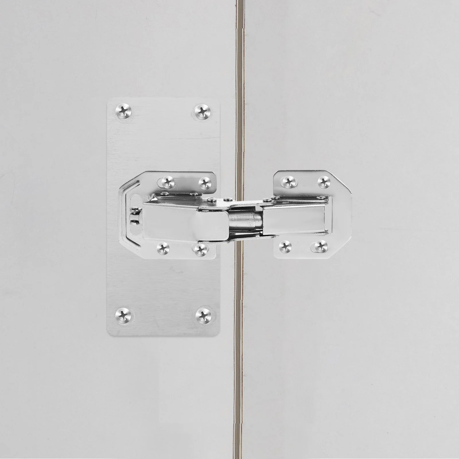 

2pcs Hydraulic Hinges Heavy Duty 90 Degree Hidden Hinge For Kitchen Wardrobe Cupboard Cabinet Door Furniture Silver