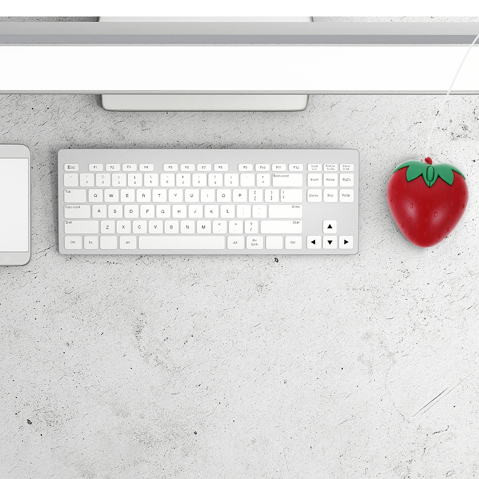 

Pink Strawberry Mouse Usb Wired Cartoon Laptop Computer Ergonomic For Office Home School Work Gaming Mice