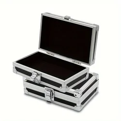 18x11x5.8cm Aluminum Alloy tool box Small Equipment Precision Parts Storage Box Jewelry Storage and Display Box