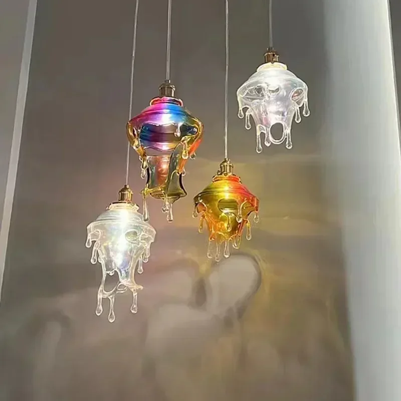 Modern Creative Melting Candle Droplets LED Pendant Lamp Living Room Restaurant Bar Bedroom Designer Chandelier Art Decor Light