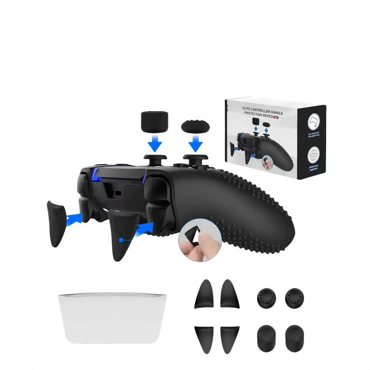 Picture 5: Anti-Slip Silicone Skin for PS5 Edge Wireless Controller Protective Cover Case Touch Pad Sticker Thumb Grip Caps For PS5 Edge