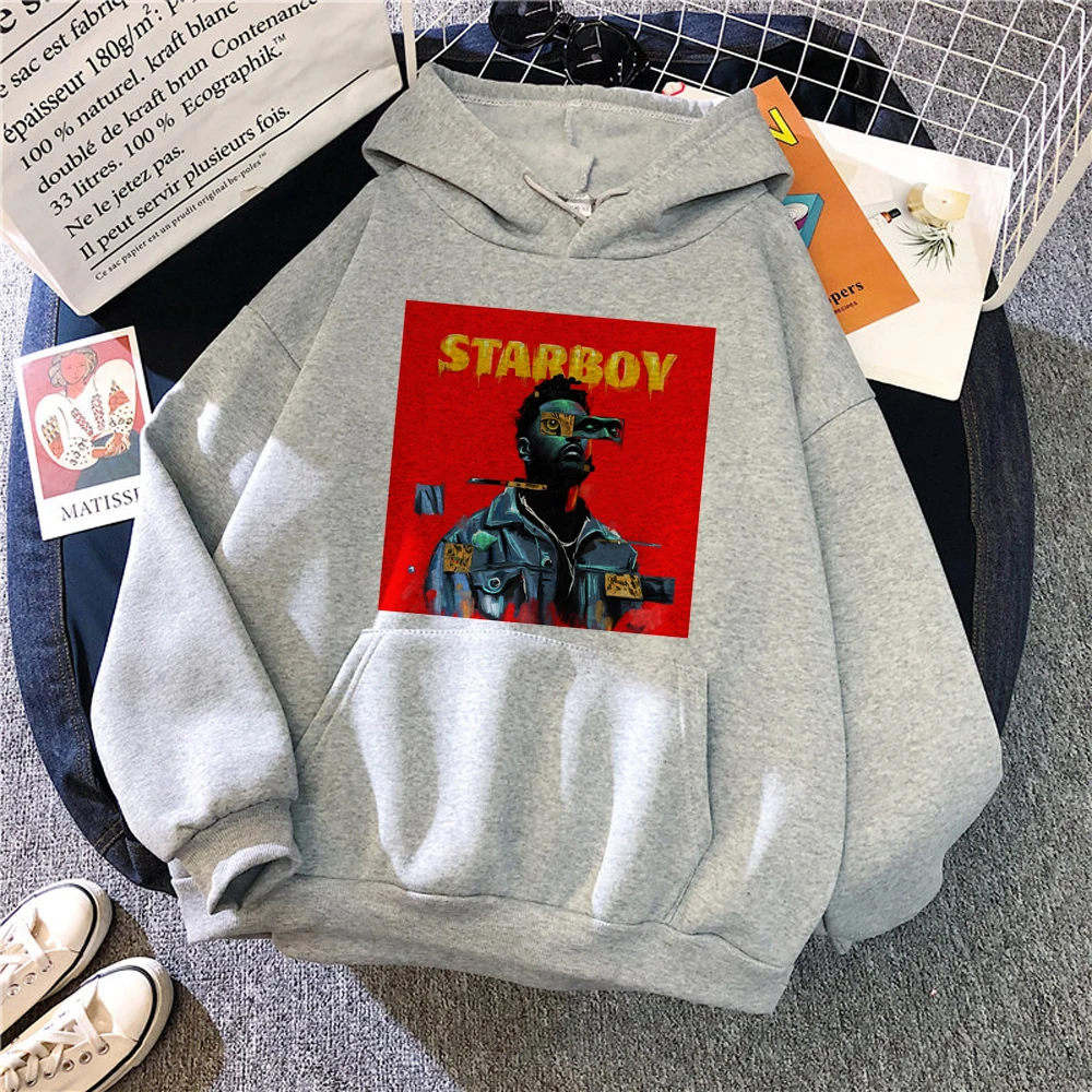 Sudadera con capucha de the Weeknd para mujer, jersey de lana japonés harajuku, sudaderas de los años 90, Invierno