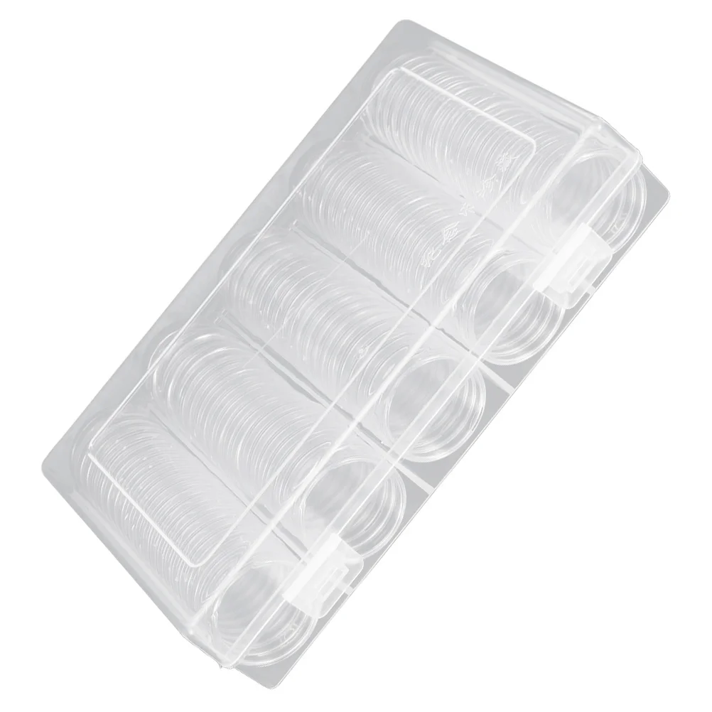 1 set Storage Box Holders for Collectors Clear Plastic Organizer Capsule Case Protective Coin Box Dust-Proof Oxidation-Resistant