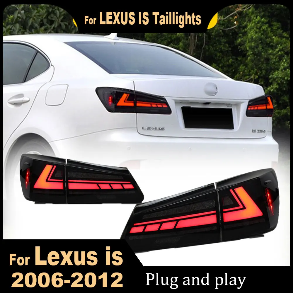 Car light For Lexus IS300 IS250 Taillights 2006-2012 Upgrade Modified to New DRL Dynamic Turn Signal LED Taillight Accessories