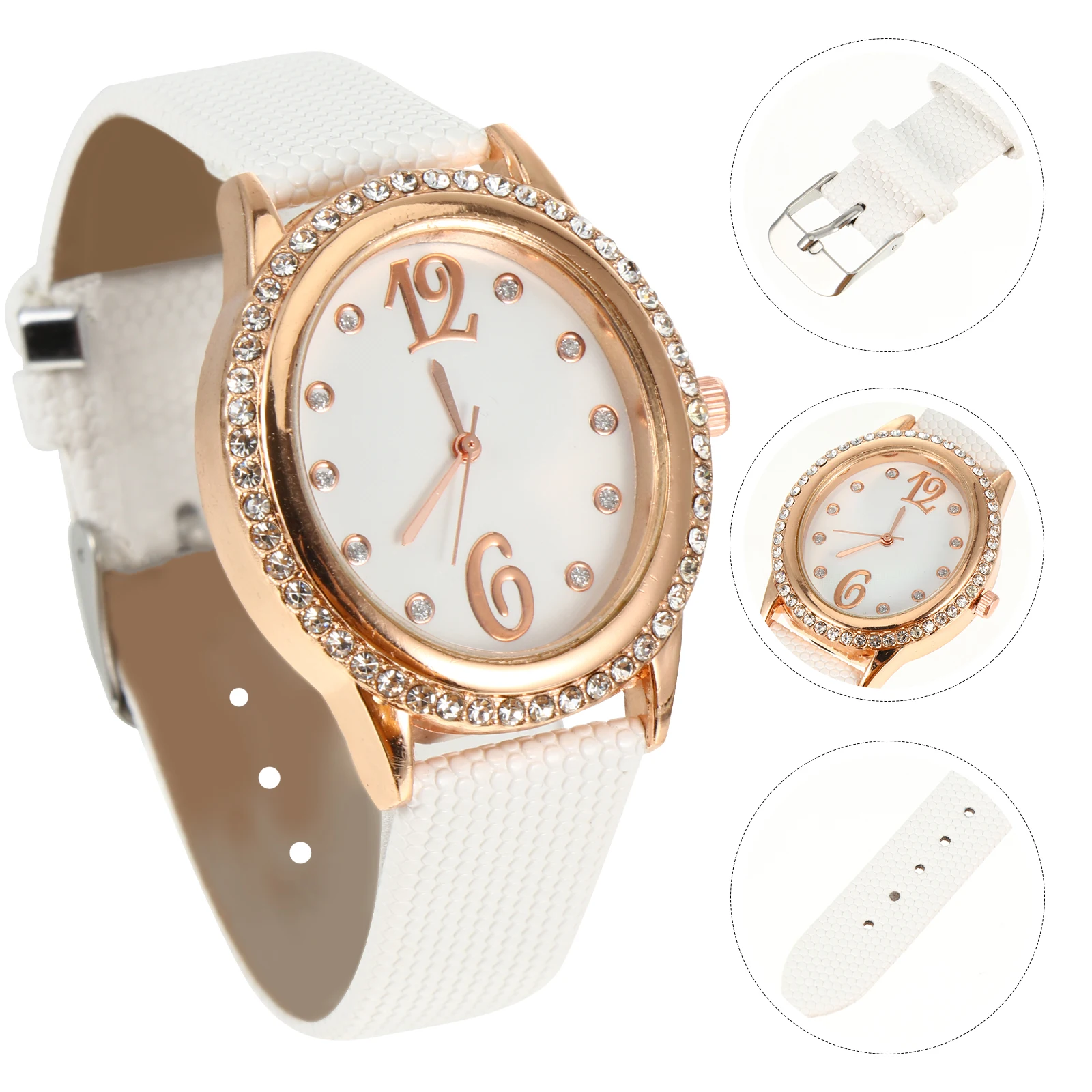 

Watches Quartz Oval Case Strap Fashion Wristwatch Casual Business Watch Women Watches Quartz Wristwatch