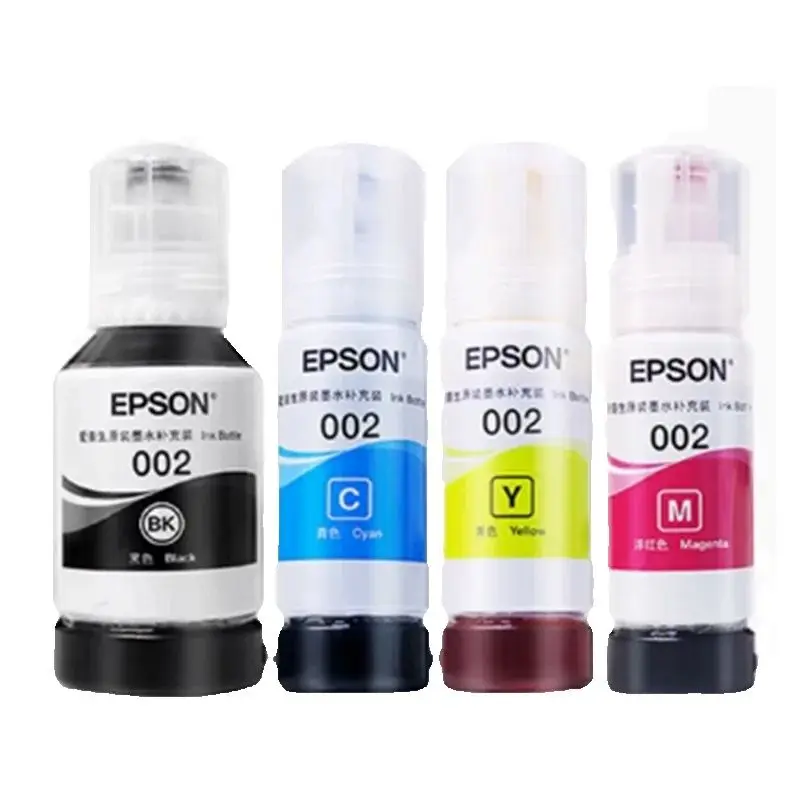 

1Set CMYK Original 002 Ink Bottles For EPSON L4168 L4266 L4268 L4158 L4165 L4166 L4169 L6178 L6278 L6279 EcoTank Ink Refill