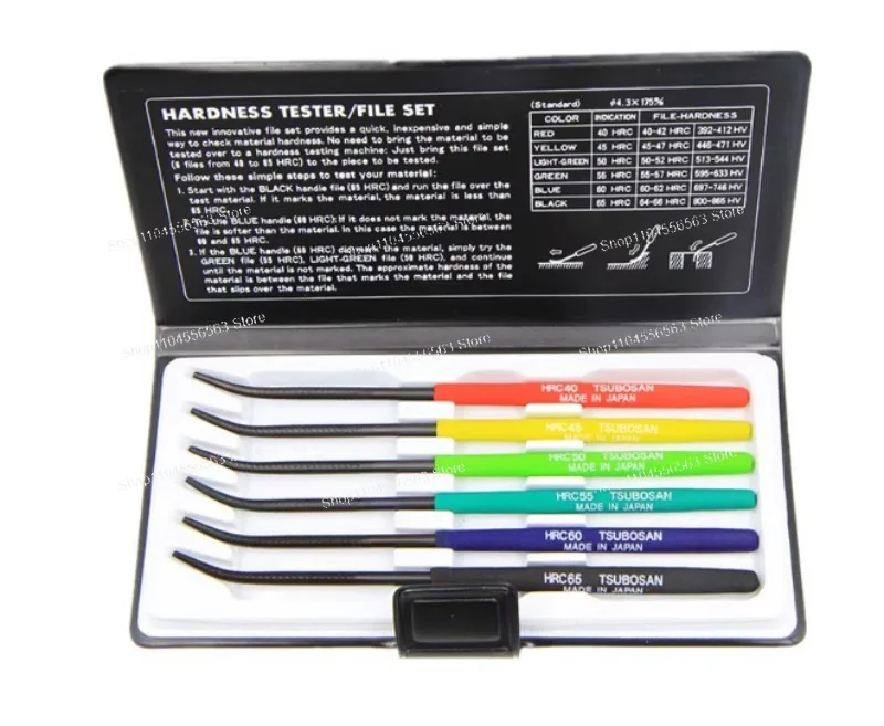 

6PCS/Set Hardness Tester File HRC40-65 Handheld Hardness Tester Checker File