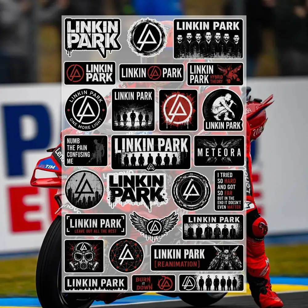 L-Linkin Park Stickers Moto Sticker Auto Body Bumper Windows Motorcycle Laptop Walls Vinyl Decal Car Tuning Accessories