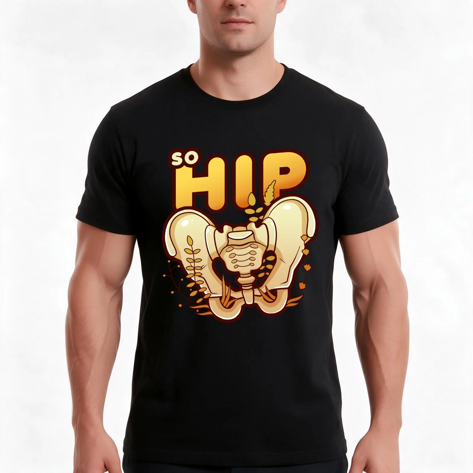So Hip Bones - Kawaii Krypt T-Shirt, Summer Casual Cotton Tee, Oversized Streetwear Tops, Vintage Graphic Print, 100% Cotton
