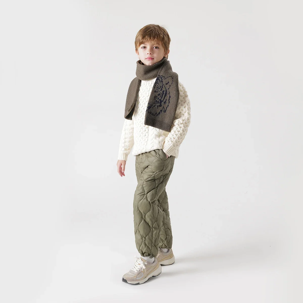 

MARC&JANIE Outdoor Style Boys Three-proof Fabrics Ultralight Warm Down Pants for Winter 232011