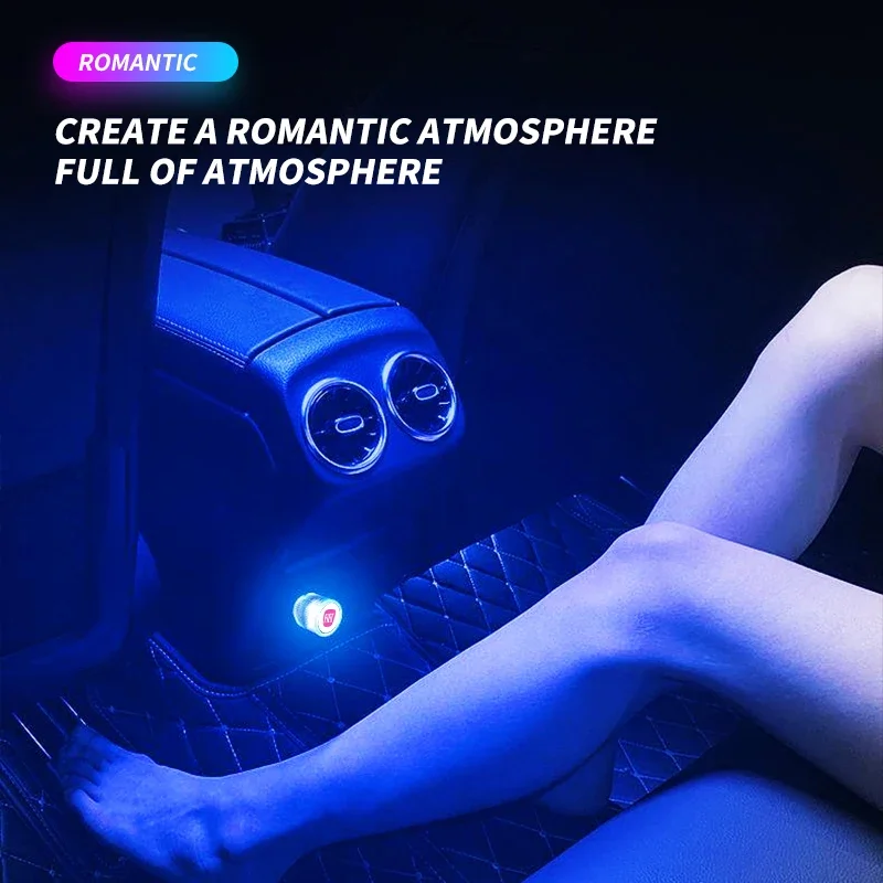 USB Car Interior Ambient Atmosphere Light LED Signal Lights For Fiat 500 Ducato Pondo Punto Panda FR Abarth Doblo Stilo Bravo view 3