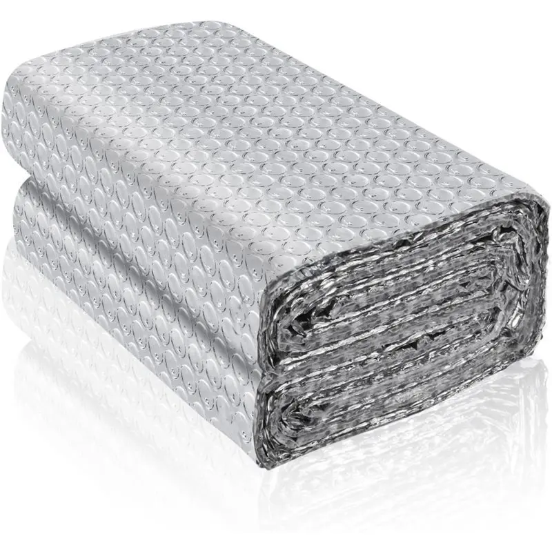 Aluminum Foil Bubble Shield,Radiant Barrier Roll 0.6X5cm, Reflective Foil Insulation For RV Windows Weatherproofing 1PC