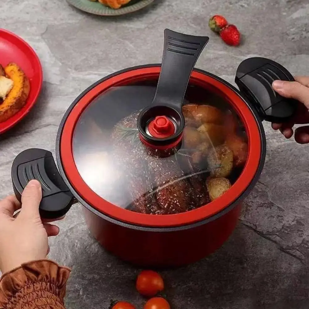 3.5L Pressure Cooker Soup Meat Pot Rice Cooker Gas Stove Micro Pressure Cooker Stew Pot Fine iron Non-Stick Cooking Pots