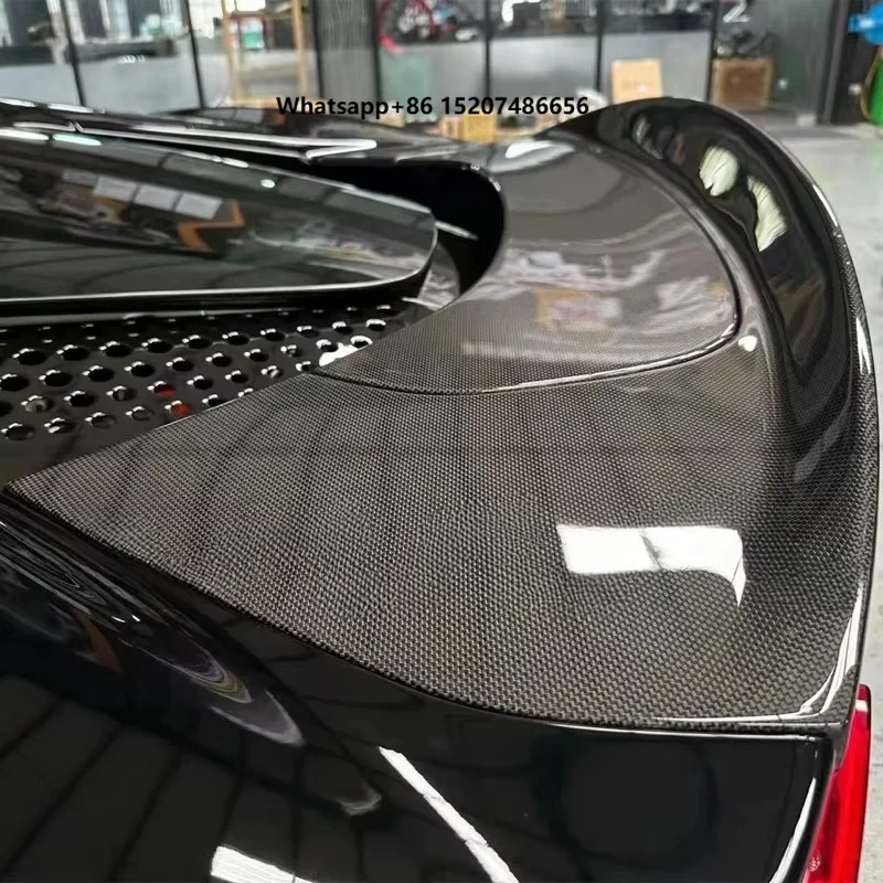 Dry Carbon Fiber Rear Spoiler Wing  Style Double Rear Trunk Lip for  SF90 Single Deck Car Bodykit