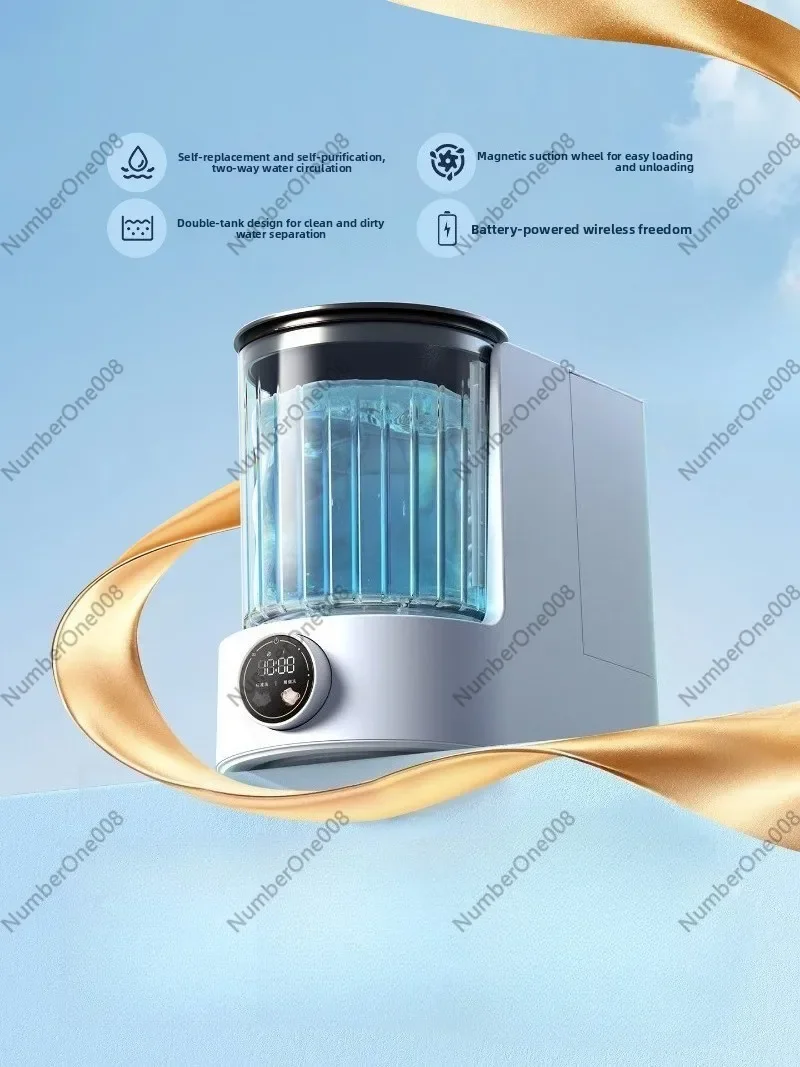 Mini Living Water Washing Machine, Fully Automatic Portable Underwear Cleaner, Small Sock Washer for Dorm