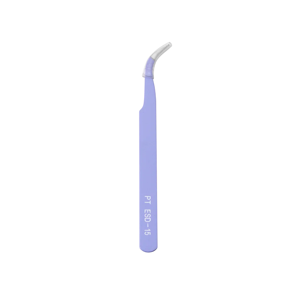 1pcs Anti-Static Excellent Quality Tweezers Bend Long Nose Cross Tweezers For Intersperse Beads Jewerly Tools Sewing Accessories