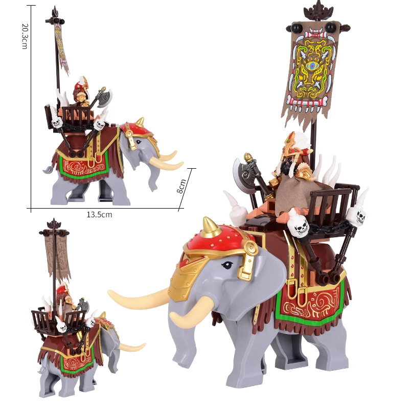 MOC Medieval Ages southern barbarians elephants Action Figures Building Blocks Bricks kids Toys gifts