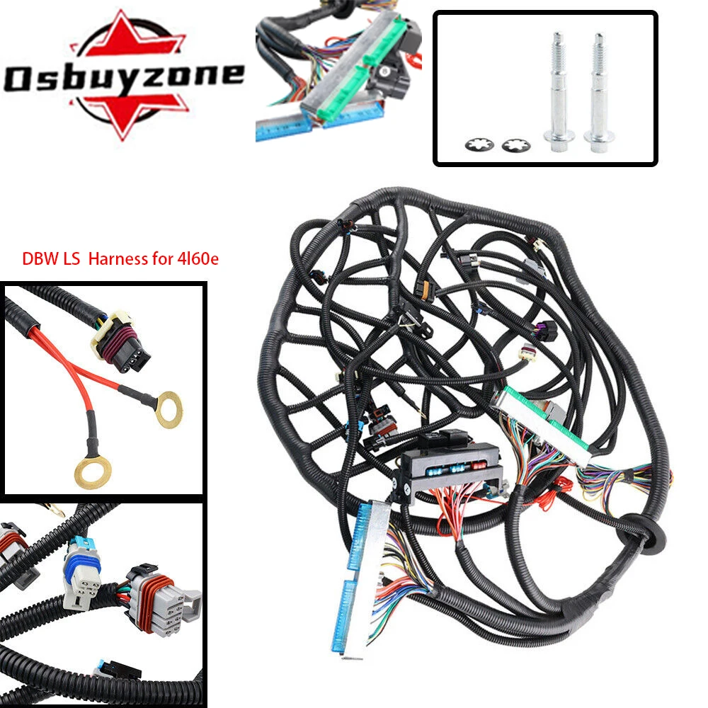 

Engine LS LS3 Vortec Standalone wire Harness 4.8 5.3 6.0 (Drive by Wire) Fuel Injector CONNECTORS (4L60E DBW)