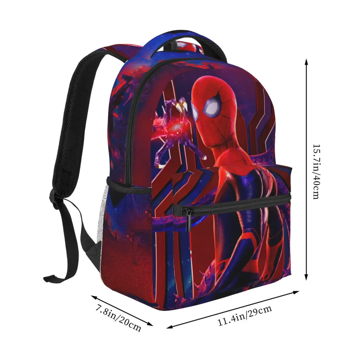 Spider Man Bedrukt Lichtgewicht Casual Schooltas Voor School, Outdoor, Winkelen, Kantoor 17Inch