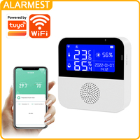 Alarmest Tuya Smart Wifi Temperature Humidity Sensor Thermometer Remote Real-time Monitoring Support Alexa Google Home