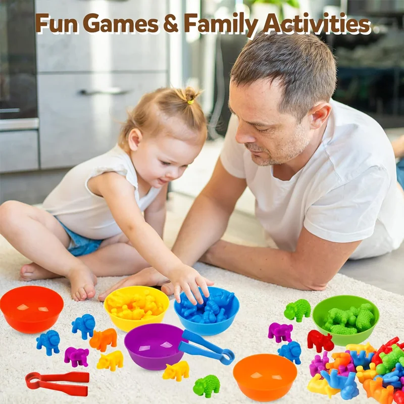 New Rainbow Counting Animal Traffic Car Early Education Toy Animal Cognition Montessori Math Teaching Assisted Kindergarten Game