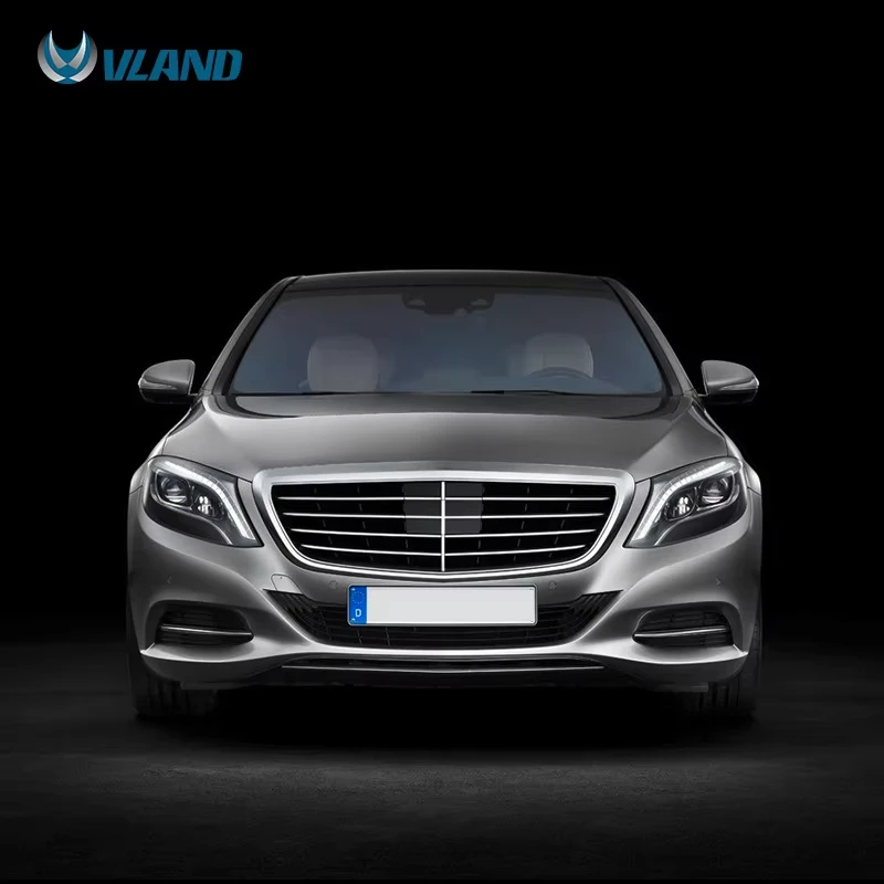 

VLAND Производство оптовых продаж Полностью светодиодные фары W222 S350 S500 S600 2014-2017 Модифицированная передняя лампа автомобиля для Mercedes-Benz S Class