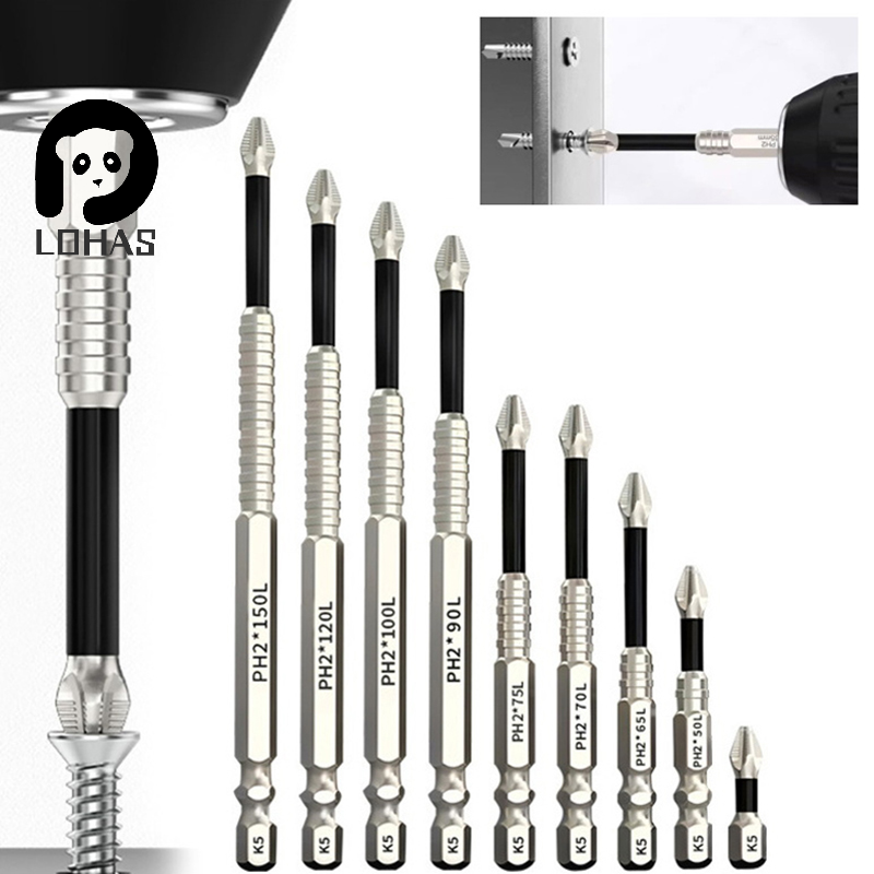  5/6/9pcs High Magnetic Screwdriver Drill Bit Set Strong Magnetic Durability Screwdriver Drill Bit Universal Anti-Slip Magnetic 