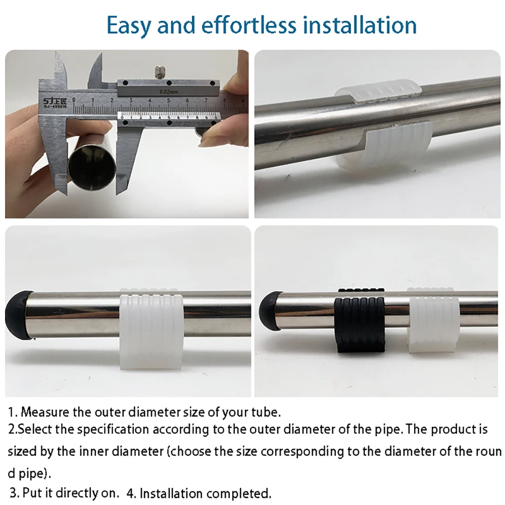 1Pcs PP Durable U Shaped Chair Leg Pad Useful Non-slip Tube Caps Anti-front Tilt Damper Stool Pipe Clamp Glides Floor Protector