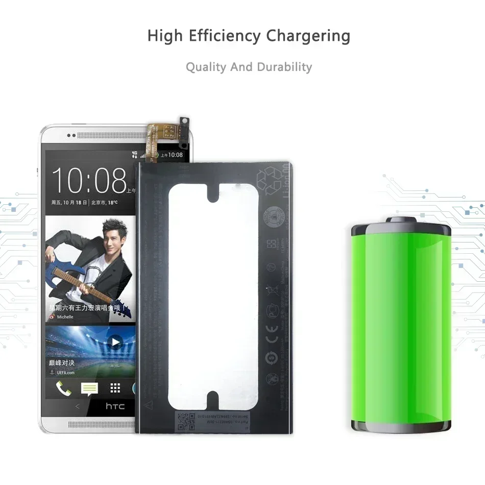 Batería de repuesto para HTC One Max T6 8060, BOP3P100, 3300mAh, código de seguimiento