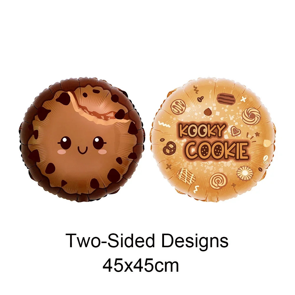 Food Themed Balloons Giant Fried Egg Aluminum Film Balloon Chocolate Chip Cookie Bubble Tea Ballon Breakfast Brunch Party Decors view 5