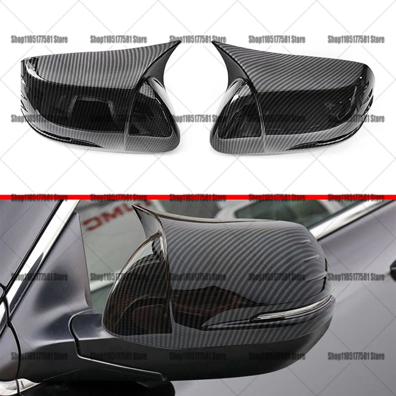 For Honda CR-V 5th Gen 2017-2022 Mirror Cover Cap, Carbon Fiber Look, Horn Style, Protective Decorative Shell