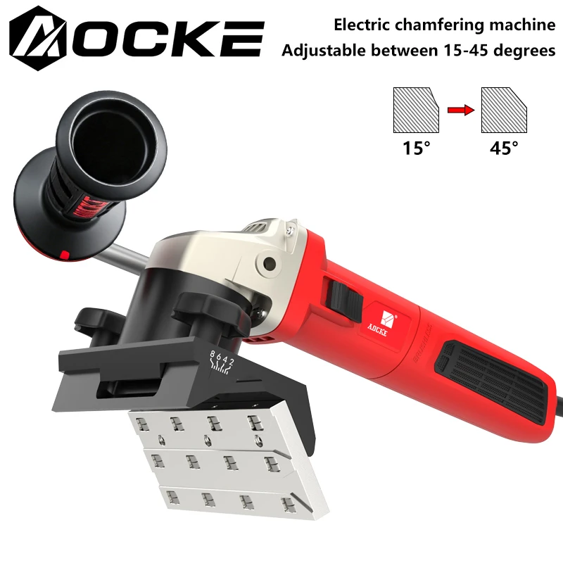AOCKE AX18 Electric Chamfering Machine Handheld Inner Outer Circular Holes CR45° Angle Metal Copper Aluminum Trimming Chamfering