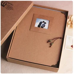 Retro Photo Album 10 Inch DIY Hand-paste Albums Romantic Couple Love Commemorative Gift Growth Commemorative Collect  Scrapbook