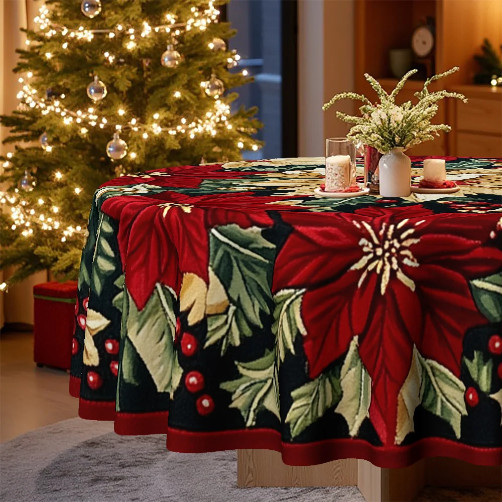 One round printed tablecloth, suitable for use in the home, kitchen or dining room, to enhance the appearance of your tablezyc