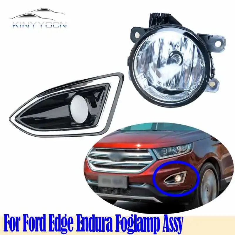 For Ford Edge Endura 2015 16 17 18 Front Bumper Fog Light Foglight Fog Lamp Foglamp DRL Day Running Lamp Headlamp